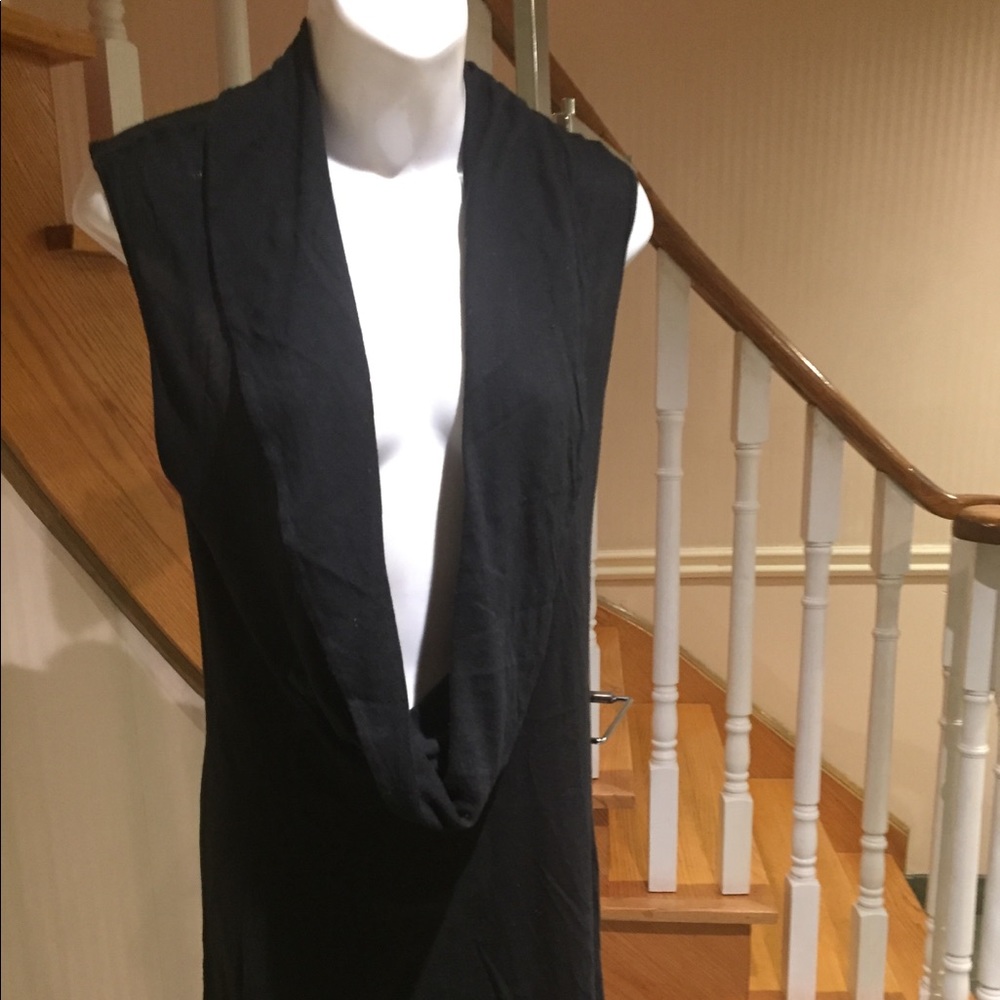 🛍️2 for $30🛍️Slip in Black deep scoop neck dress/tunic/bathing suit cover up